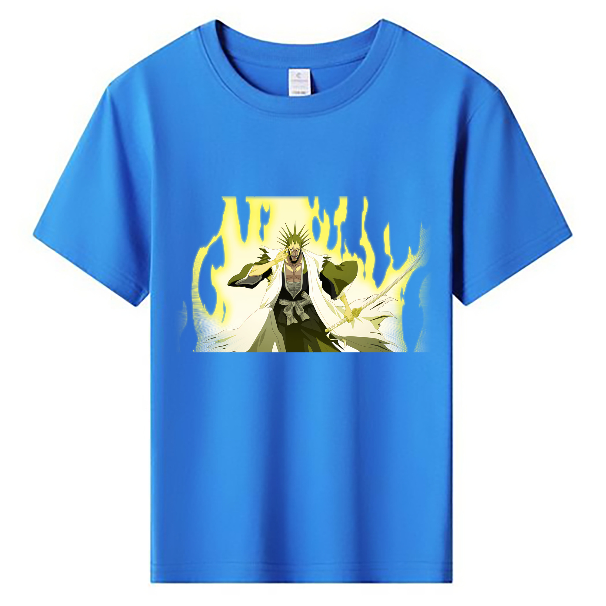 （画像用） ブリーチ ざらき けんぱち BLEACH Zaraki Kenpachi 綿100％キッズTシャツ（フロントプリント）